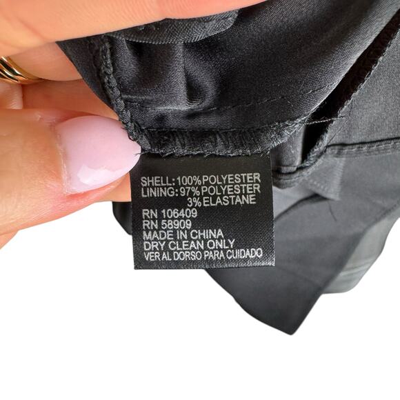 Cremieux Black Organza Embroidered Sleeveless Fit & Flare Cocktail Evening Dress - Picture 10 of 11